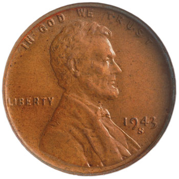 1943 steel penny wheat back