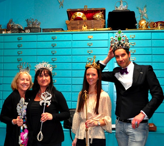 From left: Tina and Michele Joseff, me, and Cameron Silver. I'm thinking, "Please don't let Shirley Temple's crown fall off my head!"