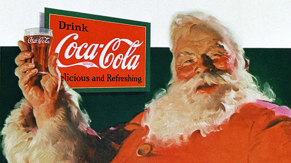 Famous illustrator Haddon Sundblom first painted Santa Claus for Coca-Cola in 1931. His tall, heavy red-suited grandpa set the standard for portraying Santa in the 20th century.