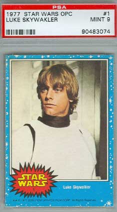 star wars collector cards 1977 value